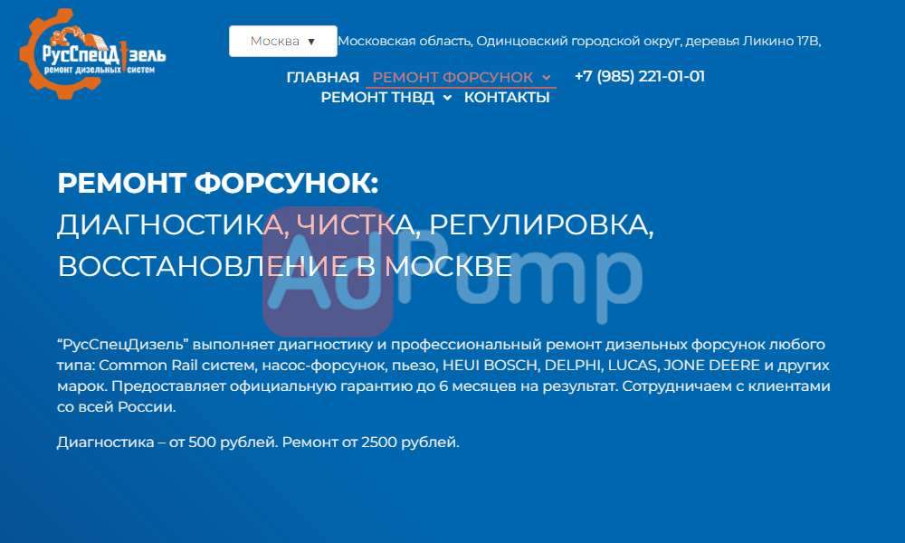 ремонт форсунок